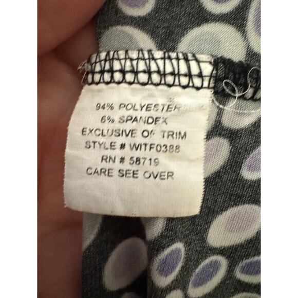 Polka Dot Blouse – Black & Lavender - Picture 5 of 5